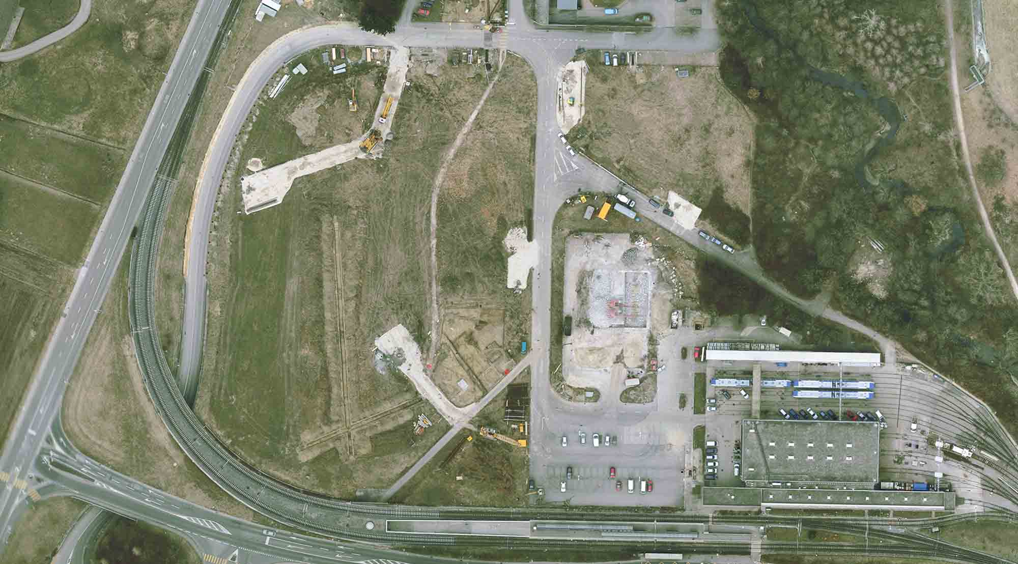A large site before construction work